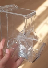 Hamster Rabbit Food Dispenser Feeder Plastic Clear Automatic Pet Feeder For Hamster Guinea