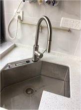 Tap Auto Faucet Sink Touch-Sensor Sense Stainless-Steel Kitchen Smart Pull-Down Cold-Mixer