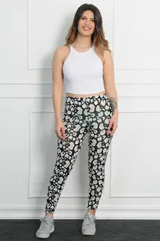 

Sans Textile Women 'S Colorful Print Leggings Pants 65 N15867