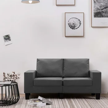 

2 seater sofa dark gray fabric sofas