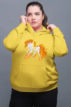 

Angemiel Wear Pegasus Unicorn Yellow Women 'S Hooded Sweatshirt