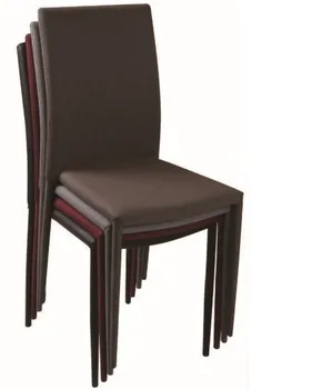 

Chair ANNA, stackable, similpiel chocolate brown