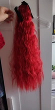 TALANG-coleta de pelo rizado largo de 22 pulgadas, resistente al calor, cola de pelo sintético con cordón, extensiones de cabello