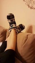 Slipper Plush Shoes Socks Christmas-Elk Hoouse Winter Woman Indoor Insole Contton Warm-Fur