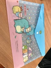 San-x SUMIKKO GURASHI-carpeta resistente a presión A4, bolsa organizadora de documentos de animales, bolsa de almacenamiento, regalo de papelería para niños, oficina y escuela