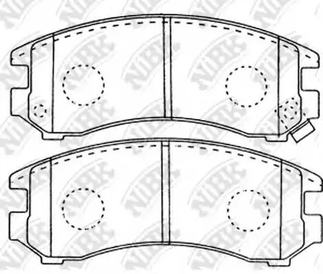 Колодки дисковые п.\ Nissan Sunny 1.6/1.8 GTi/1.7D 86-91 NIBK PN