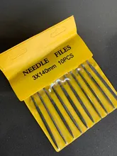 Juego de Limas de aguja para joyería, 10 Uds., tallado de madera, piedra de cristal de Metal, 3 tamaños