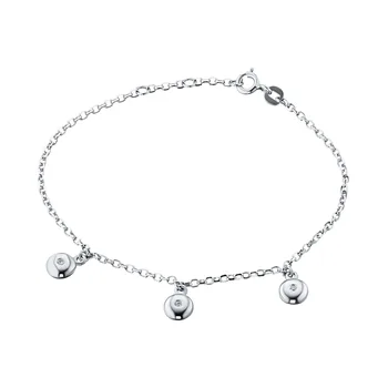 

Silver bracelet with diamonds э06бр121541