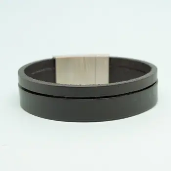 

Leather bracelet otokodesign 53484 (black, magnetic lock, genuine leather)