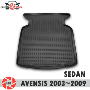

Trunk mat for Toyota Avensis 2003~2009 SEDAN trunk floor rugs non slip polyurethane dirt protection interior trunk car styling