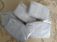Almohadillas de filtro para mascarilla facial, almohada protectora amigable con la piel, a prueba de polvo y anti PM2,5, ideal para la máscara del rostro, con 5 capas por 20, 50 o 100 uds.