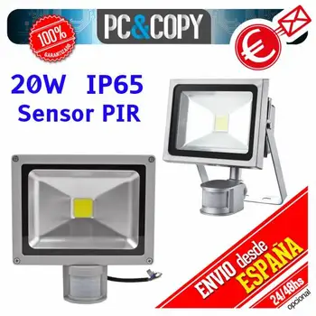 

Spotlight Spotlight LED spotlight 20W PIR IP65 Waterproof motion sensor