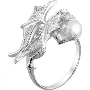 

DeFleur ring with pearls and cubic zirconia