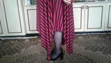 Asymmetrical Skirt Elastic-Waist ZANZEA Bohemian Striped Plus-Size Faldas Spring-Robe