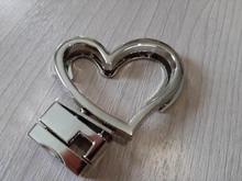 Hebilla de Metal con cierre con forma de corazón para bolso de bricolaje, cierre con giro de Metal para bolso de bricolaje