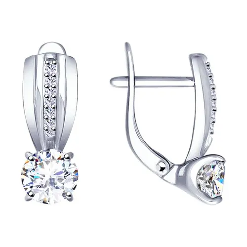 Серьги SOKOLOV из серебра со Swarovski Zirconia