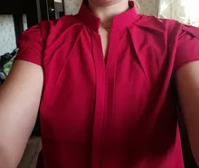 Tops y blusas para mujer, blusas de gasa de manga corta, blancas, de talla grande XXL