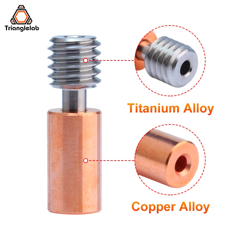 Titanium Alloy Bi-metal Heatbreak Liga de Cobre Compatível com Ender3 Ender5 Impressora 3d Trianglelab-ender3 s1 - Imagem 2