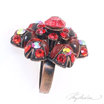 

Ring Zamak frosted CRISFLOR2 Network Collection CROWN EXPIRED