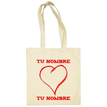 

Cloth Bag Heart customizable with name of the couple
