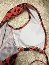 Bañador sexy de una pieza para mujer, monokini con estampado de leopardo, traje de baño de estilo vendaje, bikini acolchado de realce, de verano