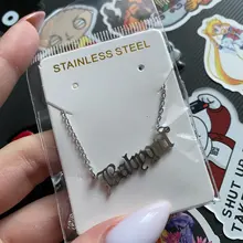 Collar de acero inoxidable con letras de estilo Hip Hop para mujer, colgante de estilo gótico Punk para bebé, niña pequeña, Ángel, Princesa, príncipe, Harajuku