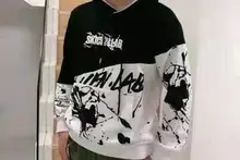 Sudaderas con capucha para hombre, ropa informal japonesa, Top y parte inferior, moda de costura, primavera y verano, novedad de 2021