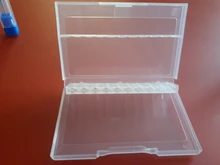 Caja de almacenamiento con ranuras de plástico para limas de uñas, accesorios de manicura con soporte transparente acrílico, 20 unidades
