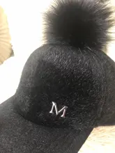 Baseball-Caps Snapback Hat Pompom Women New-Brand Casual YARBUU Adjustable for Faux-Fur