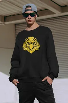 

Angemiel Wear Yellow Eagle Men 'S Black Sweatshirt