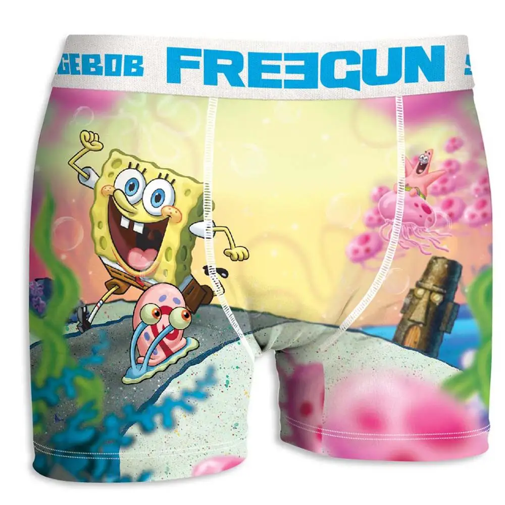 T181-1 Трусы-боксеры FREEGUN SPONGEBOB - Цвет: T181-1