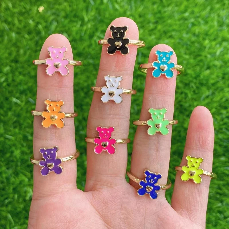 

5 шт./партия, женские кольца с эмалью