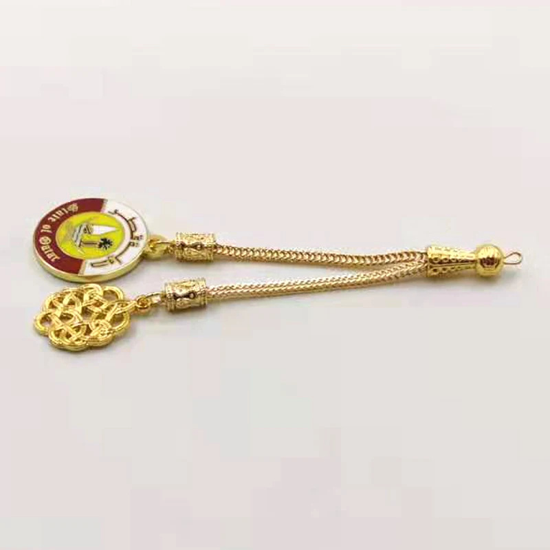 Золотой катарский значок-подвеска подарок на национальный день Национальная эмблема Tasbih кисточка аксессуар