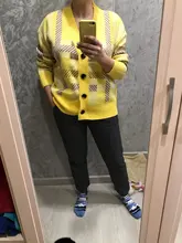 Sweaters Cardigans Checkered Plaid Colorfaith Korean Fashionable Women's Knitwears Buttons