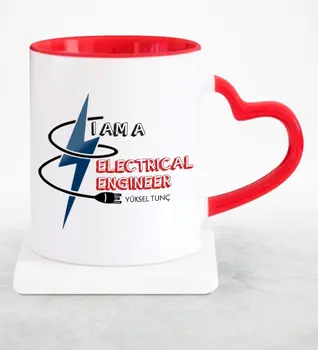 

Personalized Professional Electrical Engineer Red Heart Mug Cup-1