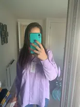 KPYTOMOA-blusas holgadas asimétricas de manga larga para mujer, camisas de pana con bolsillos de gran tamaño a la moda, Tops Chic para mujer 2020