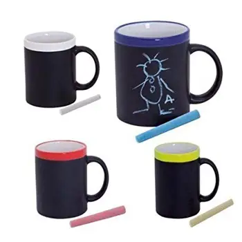 

Lot 20 Mugs Slate Stocked with Chalk for Coloring-regalos para communions, birthday and holiday.