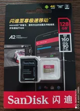 Micro-Sd-Card Sdxc V30 Sandisk Extreme Flash U3 Phone/Camera Trans 256GB 64GB 128GB A2