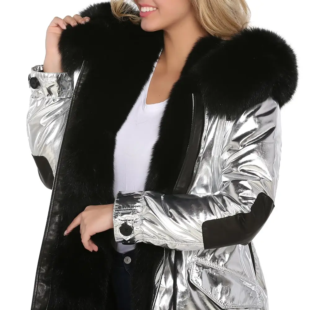 K_9012_Metalic_Silver__Puffer_Woman_Jacket_With_Fur_Detail