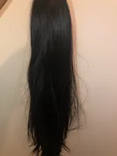 Peluca con diadema recta para mujer, peluca de pelo negro hinchable grueso, peluca sintética, Cosplay diario, Lolita, fibra resistente al calor, Kanekalo