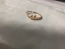 Cobre dorado sencillos con letras para mujeres, anillos abiertos con índice, Tauro, cáncer, acuario, Leo, capricornio, piscis, Virgo, Gemini, Libra