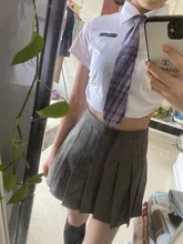 QRWR-faldas de estilo Kawaii para mujer, faldas plisadas de cintura alta, estilo coreano, 2021