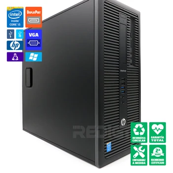 شراءكمبيوتر سطح المكتب HP EliteDesk 800 G1 برج I5-4570 تجديد 8GB-RAM WiFi-2G/4G/5G-PCIe ويندوز 10 برو تحديث