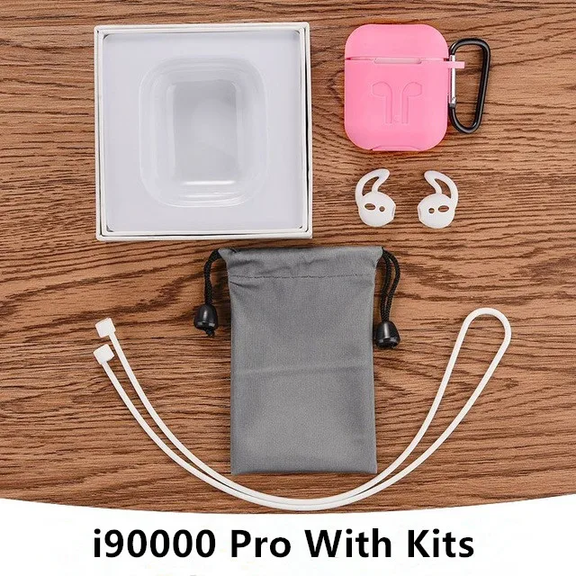 Pink Kits I90000 Pro TWS раздвижные регулировки громкости Bluetooth беспроводные наушники изменение имени gps расположение PK i7s i10 i12 i9000 i100000 TWS - Цвет: Pink Kits
