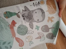 Mural Decals Wallpaper Decor Height-Measure Animal-Trees Nursery Forest Creative Nordic Modern