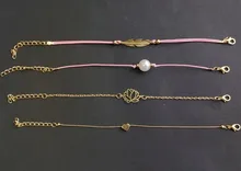 FAMSHIN-pulsera de cadena con borlas para mujer, brazalete de Color dorado con mapa de corazón hueco, estilo Punk, regalo para amantes, fiesta