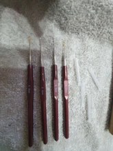 4 unids/lote aguja con gancho de ganchillo, Micro gancho para hacer trenzar rastas, herramientas para el cabello, 0,5 Mm, 0,6 Mm, 0,7 Mm, 0,8 Mm, mango liso