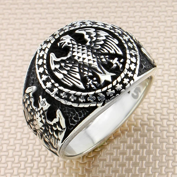 

Men's Silver Ring Animal USA Eagle Motif Solid 925 Sterling Quality Fashion Unique Design Charming Impressive Perfect Luxury New