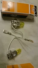 Lámpara halógena H3 de 12V, 55W, faro amarillo de 3000K, Bombilla de repuesto de cristal de xenón para coche, 2 uds. (1 par)