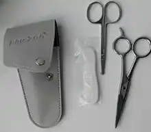 Juego de tijeras para el pelo de cejas y bigote, con peine, recorte Facial para belleza